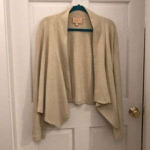 Skies are Blue Draped faux suede cardigan.  EUC